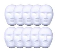 meioro DIY Livre Blanc Masques Pulpe Blanc Masque Peint À La Main Personnalité Créative Conception Libre (Hommes,5 pièces)