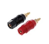 Meipai 1 paire de prise banane 4 mm Rouge Noir Connecteur amplificateur Bornier Bornier de liaison jack haut-parleur