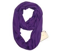 MeiPing Écharpe Infinity avec 1 poches zippées - Foulards de voyage cachés secrets pour filles femmes hommes