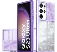 MEIQIBAO Coque Compatible avec Samsung Galaxy S23 Ultra Coque Translucid [Protection de la Caméra] Bumper Silicone TPU Souple Antichoc pour-La Couleur Violette