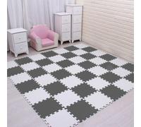 Meiqicool-Puzzle Bébé Oligfoam,Polymères De Jeu/18 Ou 24/Lot,Carreaux D'exercice Imbriqués,Tapis De Sol Lea Pour Enfant,29cm X 0.8cm Chacun - Type White Gray-16pcs