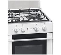 Meireles Milano G 1530 DV - Cuisinière - pose libre - largeur : 53.5 cm - profondeur : 56.5 cm - hauteur : 85 cm - acier inoxydable Acier inoxydable