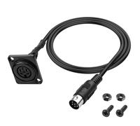 MEIRIYFA Adaptateur de câble audio MIDI DIN 6 broches de type D mâle vers femelle - Câble d'extension pour appareils audio numériques - 83 cm