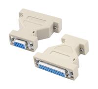 MEIRIYFA Adaptateur série DB9 vers DB25, DB9 femelle vers DB25 femelle, convertisseur de sexe série vers modem adaptateur pour PC appareils série (2 pièces, DB9 F - DB25 F)