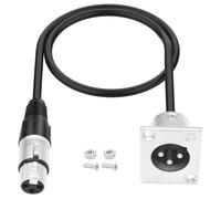 MEIRIYFA Adaptateur XLR 3 broches mâle vers XLR femelle de type D - Passage par câble de microphone, panneau de brassage XLR - Adaptateur pour scène, boîte de sol, appareils audio - 60 cm