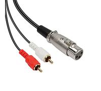 MEIRIYFA Adaptateur XLR Femelle vers Double RCA Mâle - Câble Audio Stéréo Répartiteur 3 Broches en Y (1,5 m)