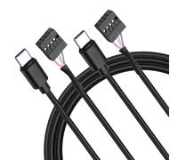 MEIRIYFA Câble adaptateur USB 2.0 9 broches 10 broches vers USB C, carte mère Dupont IDC 10 broches série femelle vers USB 3.1 type C mâle 24 AWG câble convertisseur d'extension -50 cm (2 pièces)