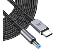 MEIRIYFA Câble d'alimentation USB C vers DC 5,5 mm x 2,1 mm - PD 140 W 7 A - Entrée USB type C vers DC 5,5 x 2,1 mm - Pour tablette, ordinateur portable, routeur (1,8 m)