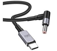 MEIRIYFA Câble d'alimentation USB C vers DC 5,5 mm x 2,5 mm, entrée USB type C PD 140 W vers DC 5,5 x 2,5 mm, sortie pour téléphones portables, tablettes, ordinateurs portables, routeurs (1,8 m)