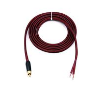 MEIRIYFA Câble de Haut-Parleur RCA Vers Prise RCA - Fil Nu, Cordon de Réparation Audio Vidéo - 2M (Mâle)