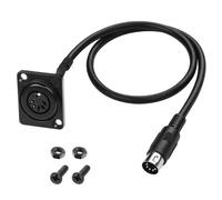 MEIRIYFA Câble d'extension MIDI DIN 5 broches - Type D - Support de panneau DIN 5 broches vers femelle - Pour synthétiseur clavier, orgue, piano électrique, guitare MIDI - 53 cm