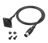 MEIRIYFA Câble d'extension MIDI DIN 8 broches MIDI, type D MIDI DIN 8 broches mâle vers femelle, adaptateur panneau Mount Câble audio pour Bang Olufsen PowerLink MK2-83 cm