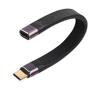 MEIRIYFA Câble d'extension USB Type C 40 Gbit/s, câble court USB-C mâle vers femelle Prise en charge Thunderbolt 3 PD 100 W Charge rapide pour téléphones portables de type C - 13,8 cm