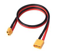 MEIRIYFA Câble d'Extension XT60 Mâle vers Femelle avec Câble en Silicone 12 AWG de 50 cm