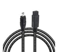 MEIRIYFA Câble Firewire 800 IEEE 1394 9 broches mâle vers 4 broches mâle Firewire DV 800 vers 400 Câble adaptateur pour imprimante, scanner - 1,8 m