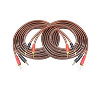 MEIRIYFA Câble haut-parleur HiFi-OFC avec connecteur banane vers connecteur pin, connecteur banane 4 mm vers connecteur pin, câble haut-parleur 2 mm, câble de pont pour amplificateurs d'enceintes, lot