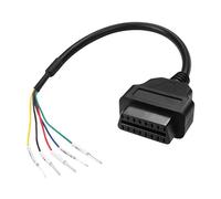 MEIRIYFA Connecteur OBD2 femelle 16 broches K Line CAN testeur de câble adaptateur OBDII vers 5 broches jumper testeur fil DIY 35 cm