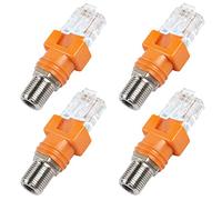 MEIRIYFA Convertisseur RF/RJ45, adaptateur coaxial Ethernet F/F mâle, coupleurs coaxiaux droit pour testeur de ligne (4 pièces)
