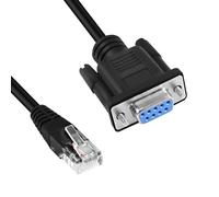 MEIRIYFA DB9 9Pin à RJ45 câble de console, RJ45 Mâle à DB9 9 Femelle RS232 port série cat5 Ethernet LAN câble de console pour routeurs, commutateurs - 28CM