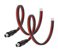 MEIRIYFA DC8020 Lot de 2 câbles d'alimentation Pigtail - DC 8,0 x 2,0 mm - Fiche vers câble nu, à extrémité ouverte - 14 AWG - Pour centrales électriques portables - Alimentation en extérieur - 0,3 m