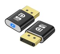 MEIRIYFA Display Port Émulateur d'affichage fantôme sans tête, adaptateur d'affichage virtuel 4K Displayport EDID pour minage de crypto, serveurs distants, ordinateurs de bureau virtuels (2 pièces)
