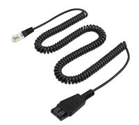 MEIRIYFA HIS Adaptateur de casque RJ9 vers QD, câble de séparation HIS Quick Connect vers connecteur RJ9 4P4C, câble de rechange pour Avaya IP 1608, 1616, 9610, 9620, 9620L, 9620C, 9630
