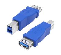 MEIRIYFA Lot de 2 adaptateurs d'imprimante USB A vers USB 3.0 B mâle vers USB 3.0 type A femelle 5 Gbps pour imprimantes, scanners, disque dur externe, ordinateurs portables, bleu