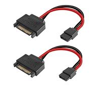 MEIRIYFA Lot de 2 câbles adaptateur secteur Slimline 15 broches vers SATA femelle 6 broches