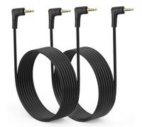 MEIRIYFA Lot de 2 câbles d'extension audio 2,5 mm - Fiche TRRS mâle à 90° - 2,5 mm vers fiche auxiliaire stéréo - Câble jack pour téléphones, écouteurs, microphone (1,8 m, TRRS 2,5 mm)