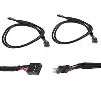 MEIRIYFA Lot de 2 câbles d'extension USB 2.0 mâle 9 broches vers femelle 9 broches pour carte mère interne - 50 cm