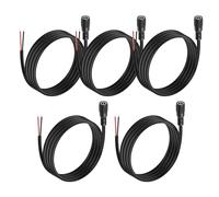 MEIRIYFA Lot de 5 câbles d'alimentation DC 5,5 mm x 2,5 mm femelle vers fil nu à extrémité ouverte pour caméra de vidéosurveillance, DVR, bande lumineuse LED - 1 m