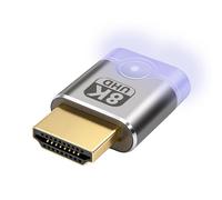 MEIRIYFA Prise factice HDMI 8K EDID Émulateur moniteur virtuel affichage UHD HDMI sans tête Ghost adaptateur avec lumière LED prend en charge 8K/30Hz 4K/120Hz pour PC portable