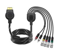MEIRIYFA PS2 PS3 Câble composant AV audio vidéo HDTV avec 4 connecteurs BNC RGB RGBS pour console PS2/PS3, moniteur CRT - 1,8 m