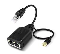 MEIRIYFA RJ45 mâle vers femelle Ethernet Splitter Cable 1 à 2 réseau LAN rallonge adaptateur convertisseur 8p8c pour cat5e/5/6/7/8-2 ports travail simultané