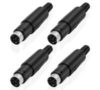 MEIRIYFA S-Video Lot de 4 mini connecteurs DIN 5 broches mâles adaptateur bornes à souder pour TV VCR DVD ordinateur lecteur DVD - 4 pièces (fiche 5 broches)