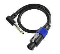 MEIRIYFA speakon à 1/4 câble de haut - parleur Mono, 6.35mm (1/4 ") TS vers speakon mâle Haut - parleur câble audio avec verrou torsadé - 0.5M (6.35mm Mâle)