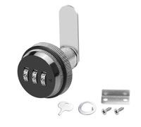 MEIRIYFA Verrou à Came à Combinaison Mot De Passe à Code 3 Chiffres Sécuritaire pour Tiroir de Placard pour Boîte Aux Lettres (25mm Fer Noir)