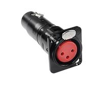 MEIRIYFA XLR 3 Broches Femelle à Femelle Via Panneau de Montage Jack, Microphone XLR 3Pin D - Series Adaptateur Passe - Partout convertisseur Compatible avec Microphones, mélangeurs