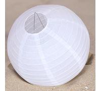 Meisax Lot de 10 lampions ronds en papier blanc de 35 cm - Style bambou classique - Pour décoration de mariage, anniversaire, jardin