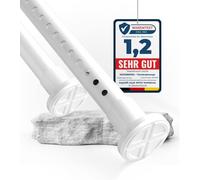 MEISENBERG Barre de Douche Extensible, 310-360 cm, Blanc, Ø 32 mm, Tringle Rideau Sans Percage pour Rideaux, Salles de Bains et Balcon
