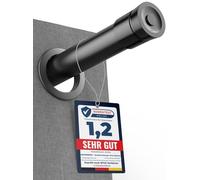MEISENBERG Barre de Douche Extensible, 70-120 cm, Noir, Ø 25 mm, Tringle Rideau Sans Percage pour Rideaux, Salles de Bains et Balcon