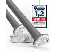 MEISENBERG Barre Douche Extensible, 70-120 cm, Gris, Ø 25 mm, Tringle a Rideaux Sans Percage pour Fenêtre, Salle de Bain, Terrasse et Cloison