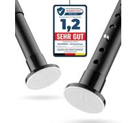 MEISENBERG Tringle Extensible, 160-210, Noir, Ø 25 mm, Barre Rideau Sans Perçage pour Fenêtre, Salle de Bain, Terrasse et Cloison