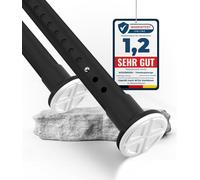 MEISENBERG Tringle Rideau Sans Percage, 310-360 cm, Noir Mat, Ø 32 mm, Barre Rideau Extensible pour Rideaux, Salles de Bains et Balcon