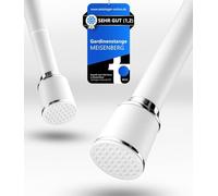 MEISENBERG Tringle Rideau Sans Percage de 270-320 cm, Blanc - Barre Douche Extensible, Telescopique à Tension Ajustable pour Salle de Bain, Placard, Armoire, Porte, Cuisine - Ø32mm, Acier Inoxydable