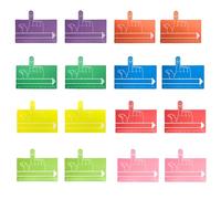 MEISH 16 pièces Bandes de Lecture guidées colorées Outils de Lecture de Mise au Point des Doigts espaceur de Mise au Point des Doigts Fournitures d'outils auxiliaires d'écriture pour Les Enfants