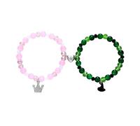 MEISH Elphaba Galinda Bracelet d'amitié méchant bracelets assortis Chapeau de sorcière Bracelets assortis Coeur Couple Accessoires Halloween Accessoires