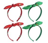 MEISH Lot de 4 bandeaux de Noël avec nœud et monstre - Accessoires de costume pour femmes et filles