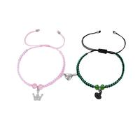 MEISH Wicked Bracelet assorti avec couronne, chapeau de sorcière, bracelets d'amitié Galinda Elphaba, bijoux de sorcière magique pour Halloween