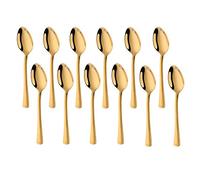 Meisha Parish Collection Harley Ensemble de 12 cuillères à Expresso, cuillères à café en Acier Inoxydable 18/0 Finition Miroir, Vaisselle de Cuisine Luxuly Cutlery - Or